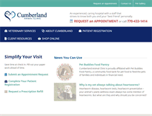 Tablet Screenshot of cumberlandanimalclinic.com
